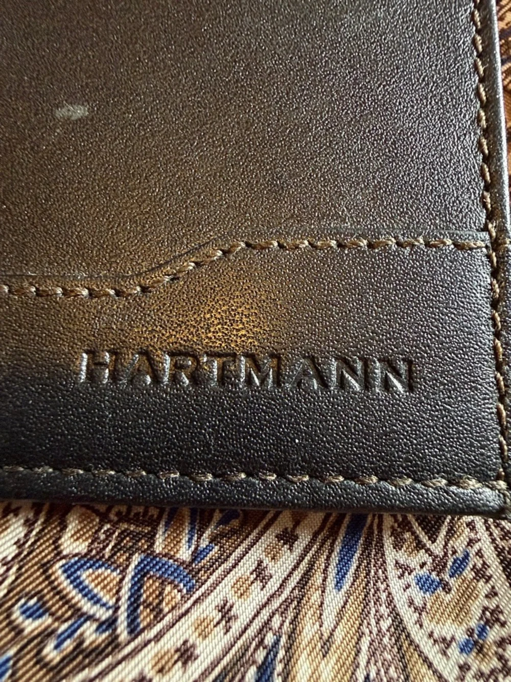 Hartmann Black Leather Card & Key Holder